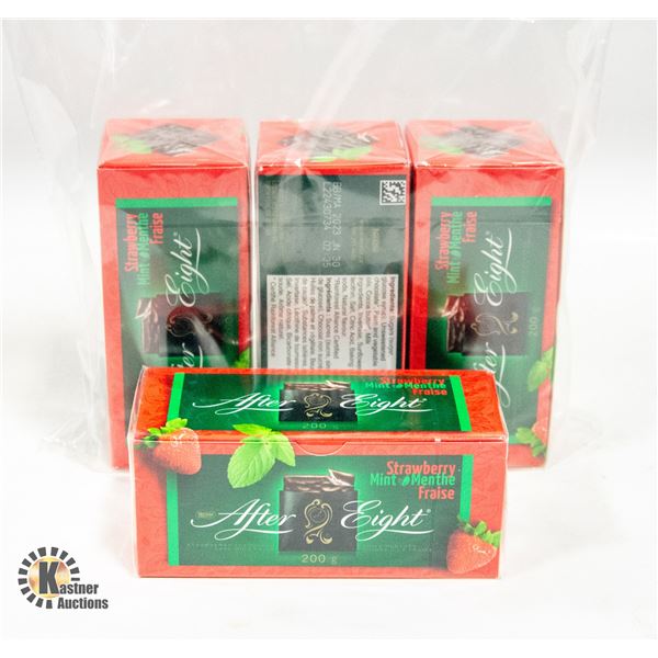 4 NEW BOXES OF STRAWBERRY MINT AFTER EIGHT 200G