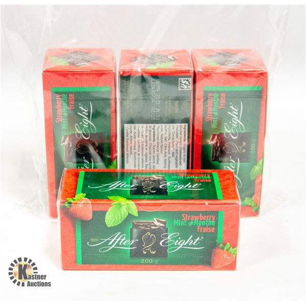 4 NEW BOXES OF STRAWBERRY MINT AFTER EIGHT 200G