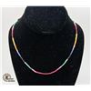 Image 1 : 18 KT NECKLACE WITH 318 FACETED RONDELLE BEAD CUT