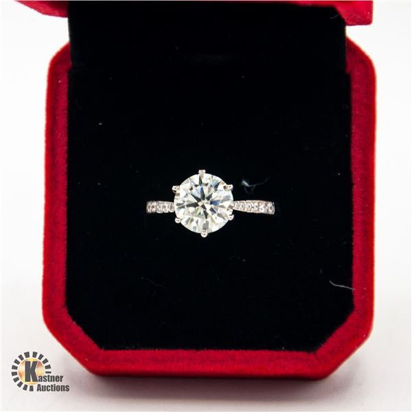 #230-3.00 CARAT CENTER MOISSANITE VVS D WITH 12