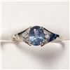 Image 1 : BZ1697-151 10K SAPPHIRE(1CT) DIAMOND(0.06CT) RING