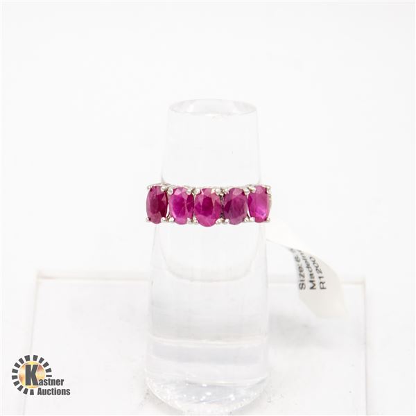 BZ1584-52 14K NATURAL 3.5CT RUBY RING SIZE 6.5