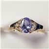 Image 1 : BZ1697-155 10K TANZANITE DIAMOND RING