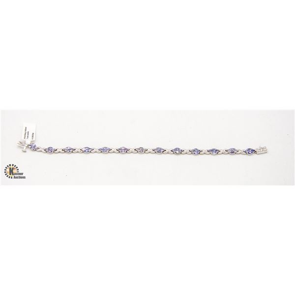 JP594-234 SILVER TANZANITE(4CT) BRACELET