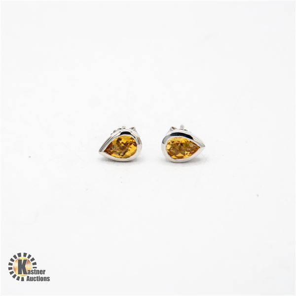 JP594-244 SILVER CITRINE(0.7CT) EARRINGS