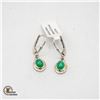 Image 1 : JP594-237 SILVER EMERALD(2.1CT) EARRINGS