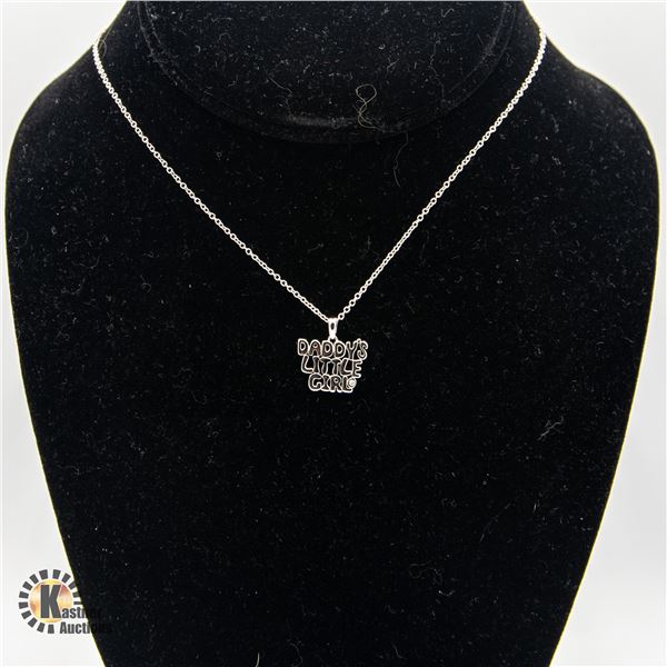 JP594-214 SILVER RHODIUM PLATED  DIAMOND NECKLACE