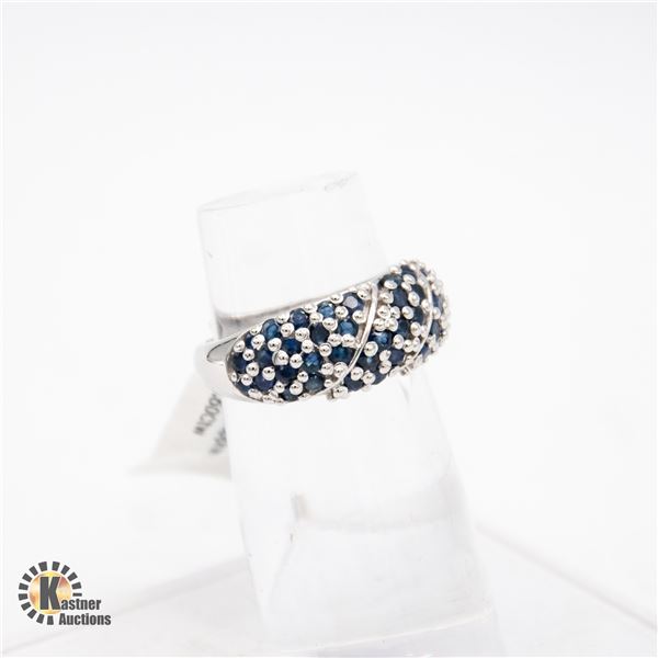 JP594-216 SILVER BLUE SAPPHIRE(1.6CT) RING