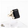 Image 1 : JP594-223 SILVER BLACK ONYX RING