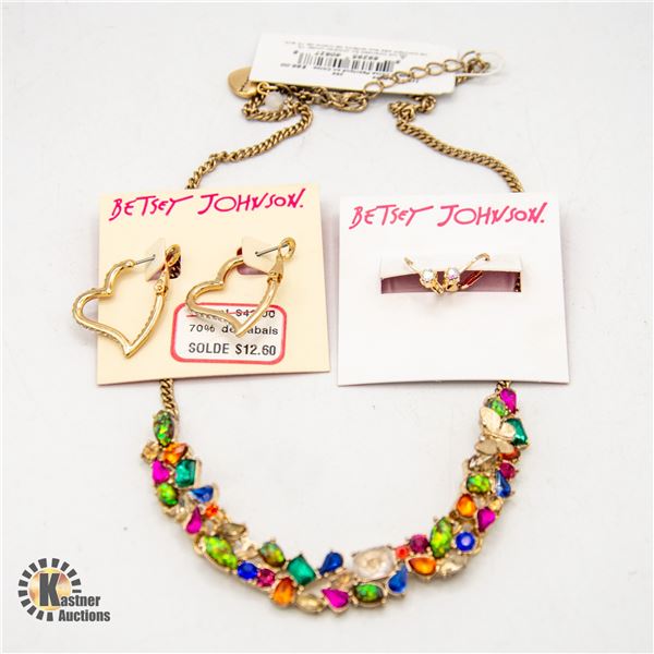 BETSEY JOHNSON NEW JEWELRY LOT 2 PAIRS