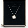 Image 1 : 8 MM PEARL SET IN SILVER PENDANT WITH CLEAR ACCENT