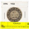 Image 1 : 1896 NFLD QUEEN VICTORIA SILVER HALF DOLLAR