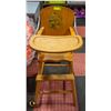 Image 1 : VINTAGE WOODEN HIGH CHAIR