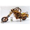 Image 1 : WOOD MOTORCYCLE ART 32" X 16"