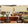 Image 1 : PAIR OF X FRAME LAMPS 27.5" TALL