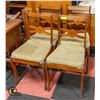 Image 1 : SET OF 4 SOLID WOOD ANTIQUE CHAIRS