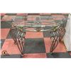 Image 1 : GLASS TOP HALLWAY TABLE 50" X 18" X 27"