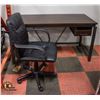 Image 1 : MODERN STYLE DESK WITH CHAIR 58" X 26" X 30"