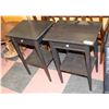 Image 1 : IKEA STYLE BLACK END TABLES 18 X 14 X 27.5" APPROX