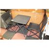 Image 1 : RATAN STYLE APPARTMENT PATIO TABLE SET - WITH 2