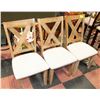 Image 1 : SET OF 3 COUNTRY KITCHEN CHAIRS