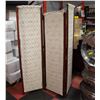 Image 1 : VINTAGE FABRIC CHANGING SCREEN WITH WOOD FRAME