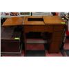 Image 2 : VINTAGE SEWING MACHINE CABINET - NO SEWING MACHINE