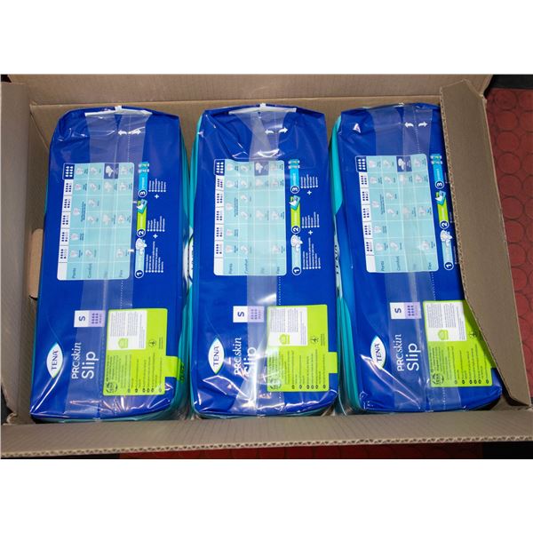 72 ADULT DIAPERS SIZE SMALL TENA 3 PACKS OF 24 IN