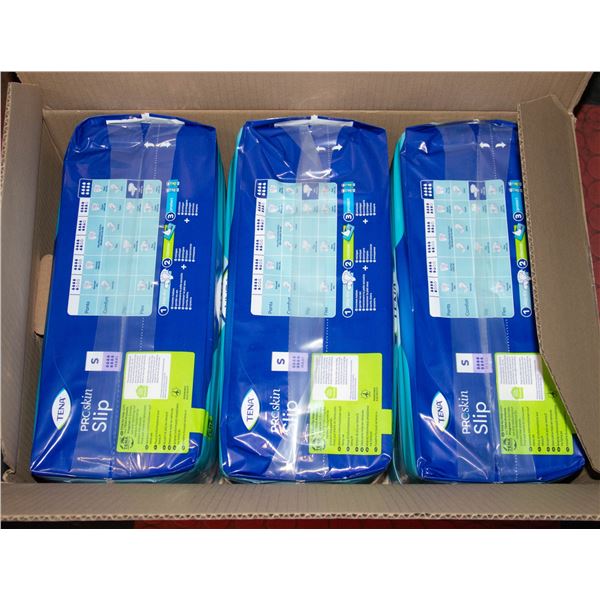 72 ADULT DIAPERS SIZE SMALL TENA 3 PACKS OF 24 IN