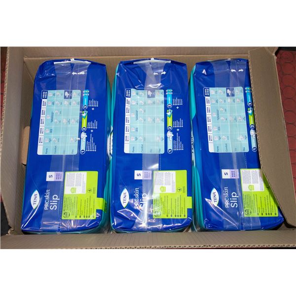 72 ADULT DIAPERS SIZE SMALL TENA 3 PACKS OF 24 IN