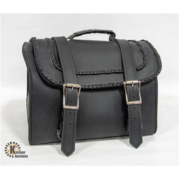 NEW LEATHER MOTORCYCLE TRAVEL BAG