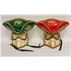 Image 1 : 2 HAND PAINTED VENEZIA CARNIVAL MASKS (1 RED/ 1