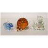 Image 1 : 3 GLASS ANIMAL PAPERWEIGHTS