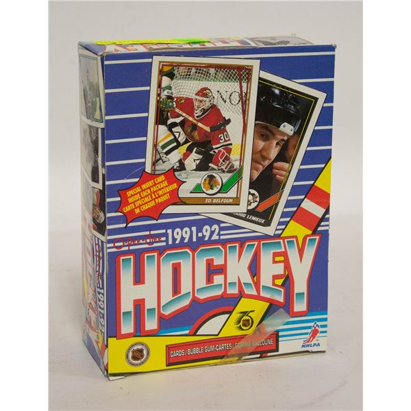 BOX OF 1991-92 OPC HOCKEY CARDS SEALED VENDERS BOX