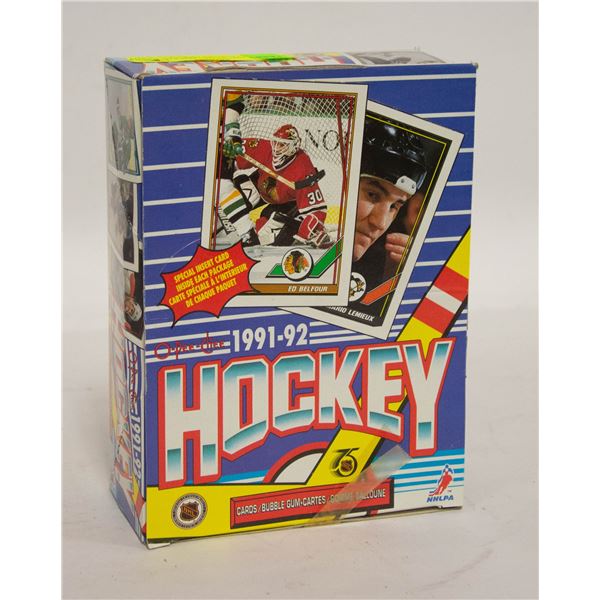 BOX OF 1991-92 OPC HOCKEY CARDS SEALED VENDERS BOX