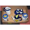 Image 1 : 10 PC FLORAL POTTERY SET