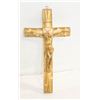 Image 1 : VINTAGE CHALKWARE GOLD COLORED CRUCIFIX