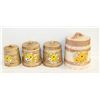 Image 1 : SET OF 4 RETRO CERAMIC CANNISTERS