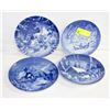 Image 1 : 4 DANISH/GERMAN BLUE & WHITE CHRISTMAS PLATES