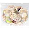 Image 1 : POTTERY SERVING SET SUGAR BOWL
