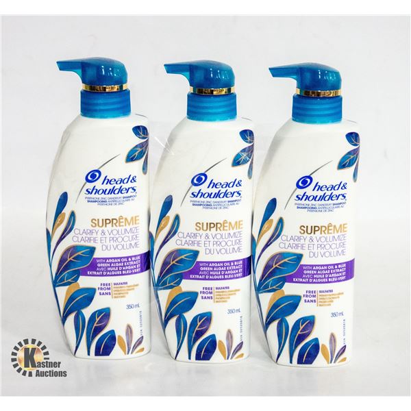 3 BOTTLES OF HEAD & SHOULDERS SHAMPOO WITH