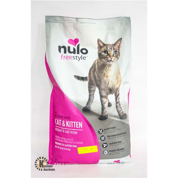 12LB BAG OF NULO CAT FOOD CHICKEN & COD