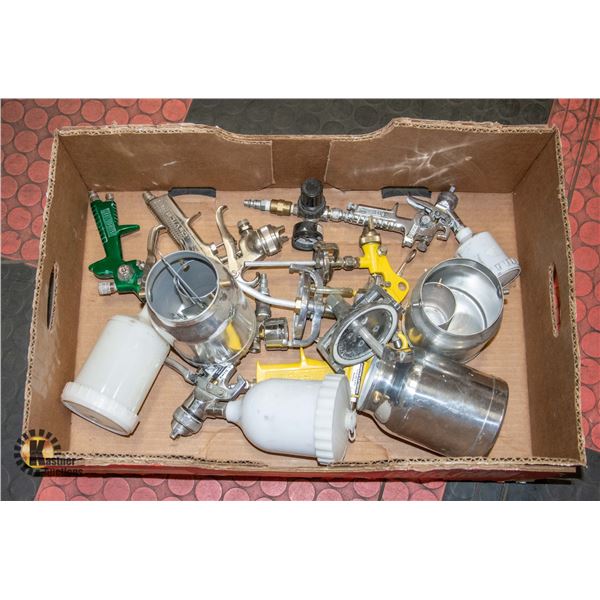 LARGE FLAT OF PAINT SPRAYERS