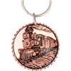 Image 1 : Diamond Cut, Silverplate/Copper Round Key Ring1