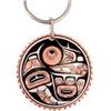 Image 1 : Diamond Cut, Silverplate/Copper Round Key Ring1