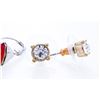 Image 2 : Lot - Group 3 Pr. Earrings, 2 x Stud Back & 1 x Pull Thru, 1ct. Swarovski Elements1