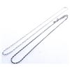 Image 2 : Lot - 2 Silver Chains - Cable & Round Link - 17-18" 1