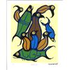 Image 1 : Norval Morrisseau Fine Art Limited Edition Giclee, "Merging Cycles" Plate Signed Cree Syllabics 8 x 