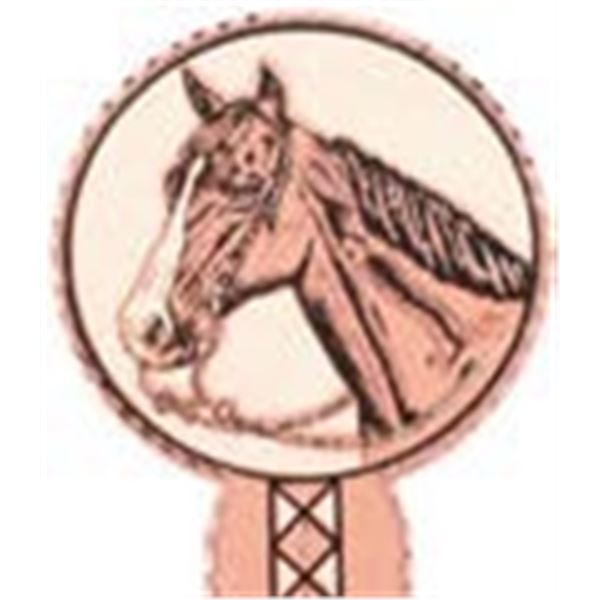 Copper Diamond Cut/Silverplate Bookmark w/ Art Image 1