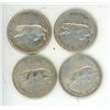 Image 1 : 4 - 1967 Canadian lynx silver 25 cents